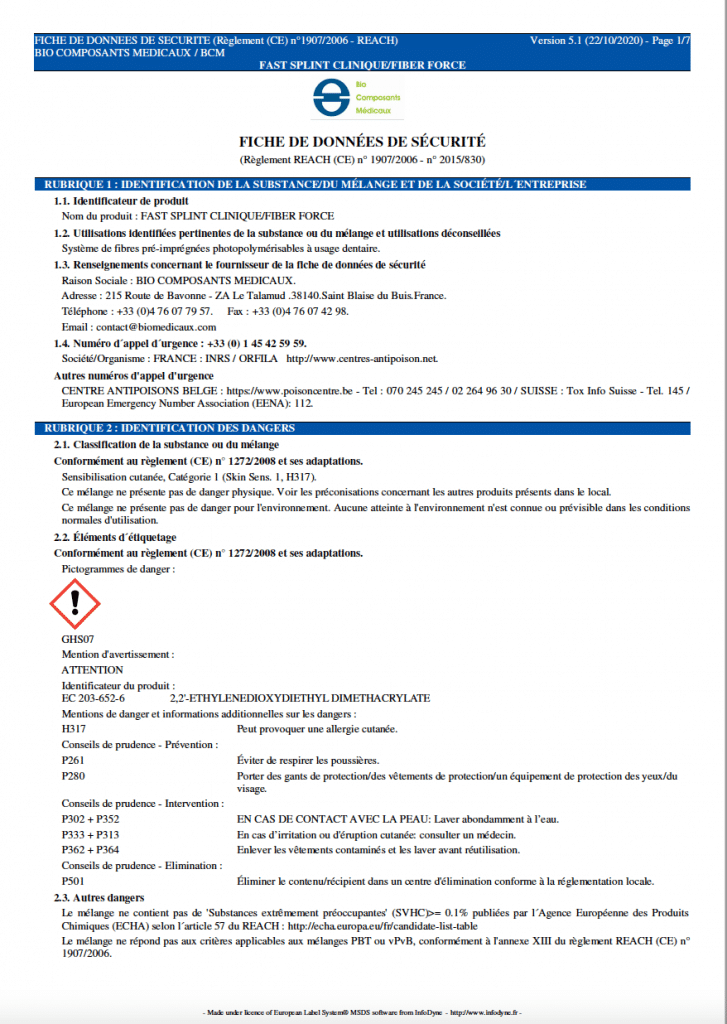 Fast Splint Matrix